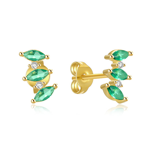 Pendientes Alegra Verdes - (Plata de Ley 925)