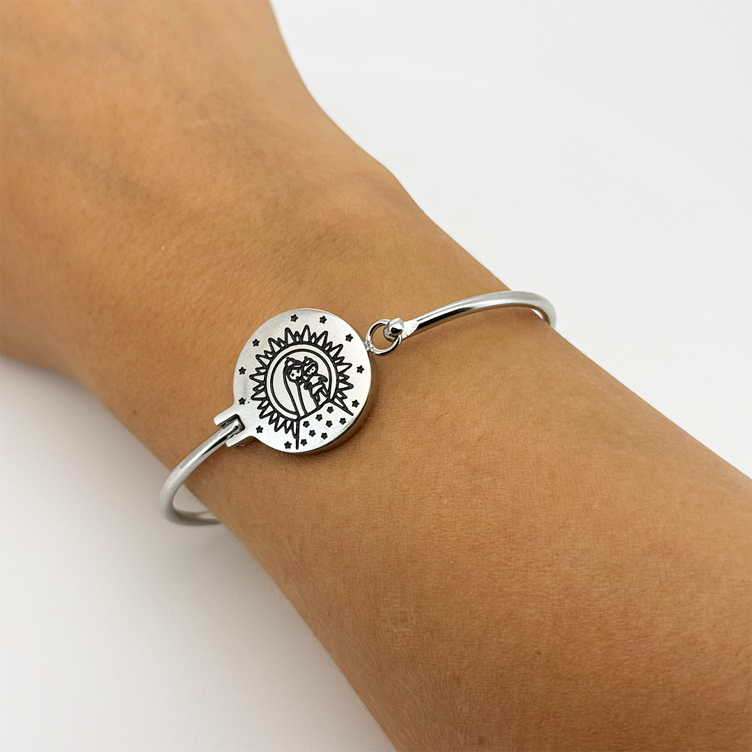 Pulsera Virgen Del Pilar "Cuídame" - (Acero Quirúrgico Waterproof)