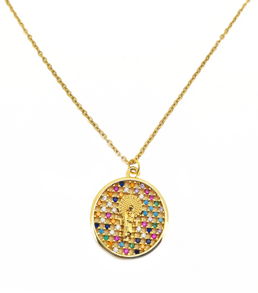 Medalla Virgen del Pilar Colores - (Acero Quirúrgico Waterproof)