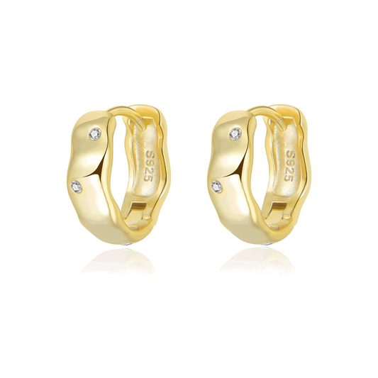 Aros Leticia Oro - (Plata de Ley 925)