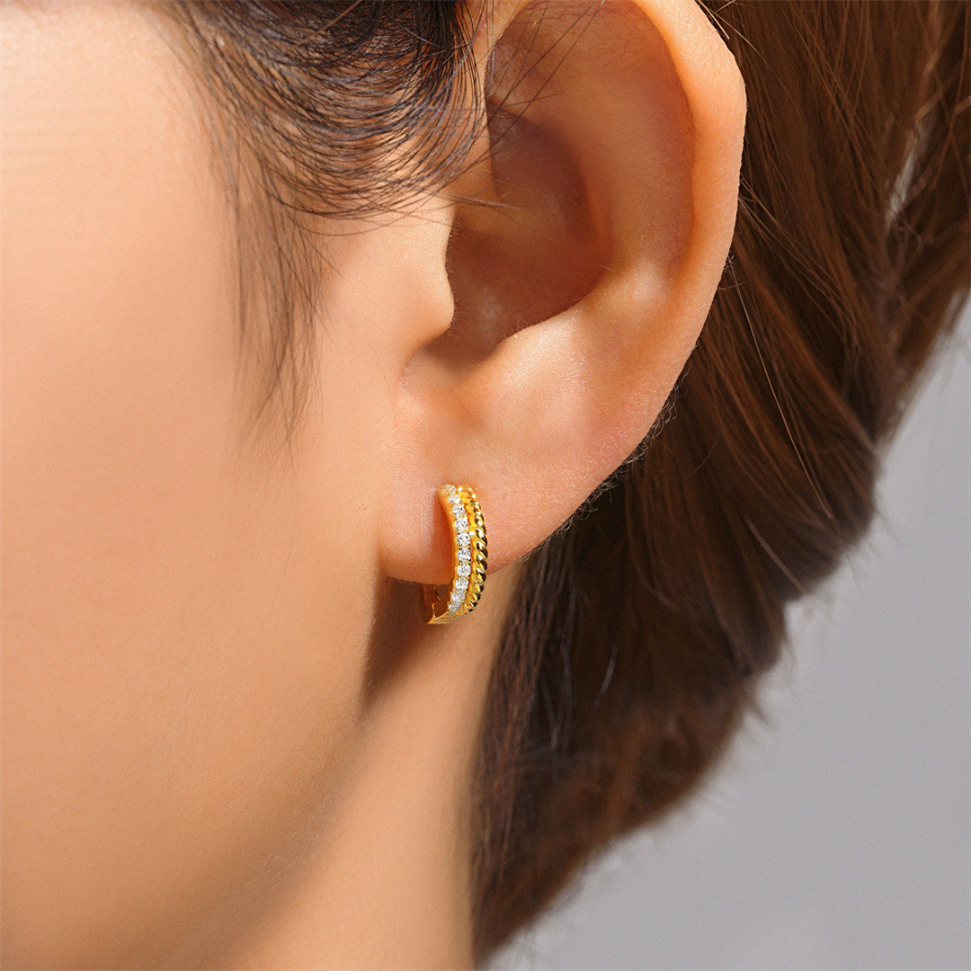 Aros Belinda Oro - (Plata de Ley 925)