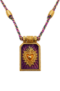 Collar Cuore Violeta Rosa - (Acero Quirúrgico Waterproof)