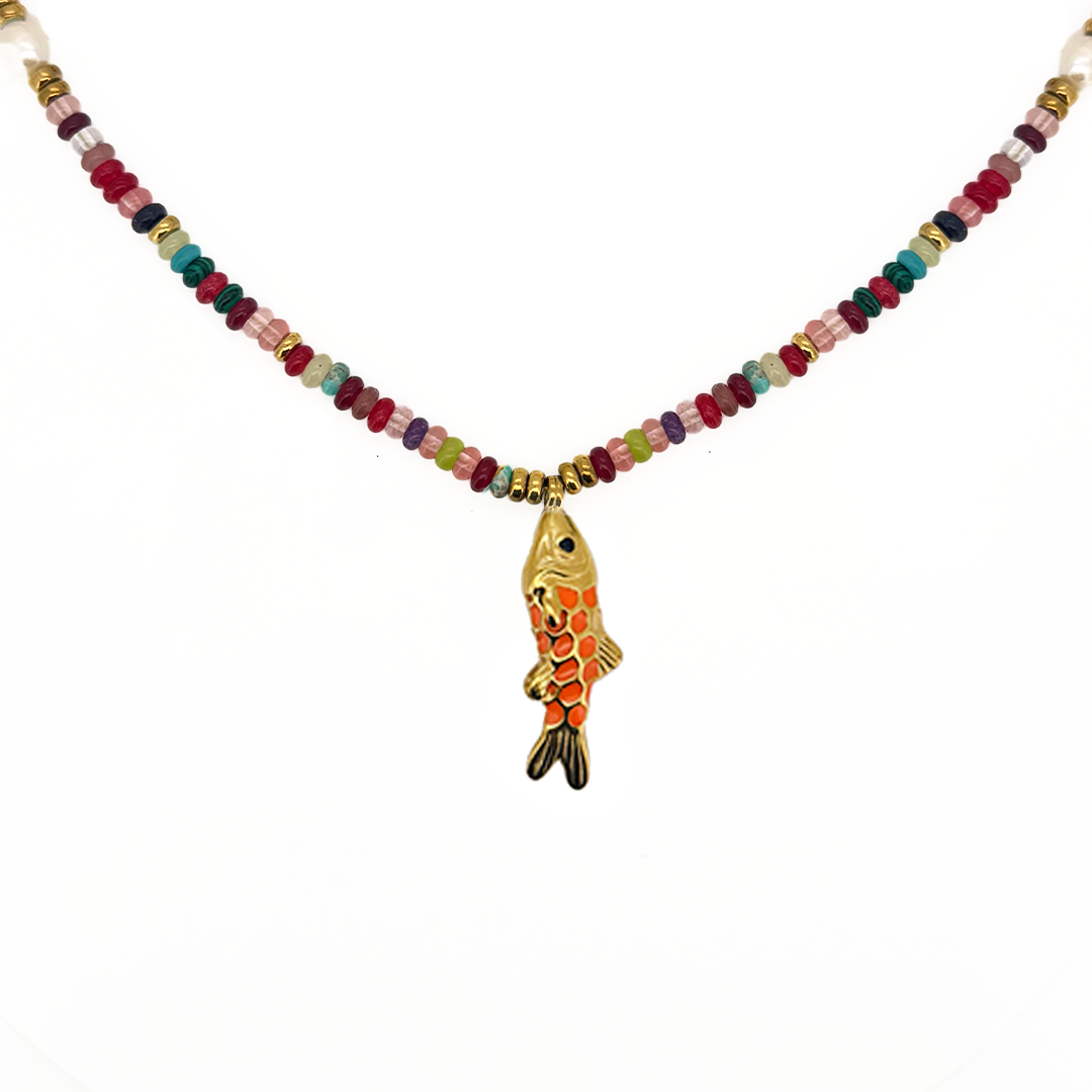 Collar Pez Individual, Colores Surtidos - (Acero Quirúrgico Waterproof)