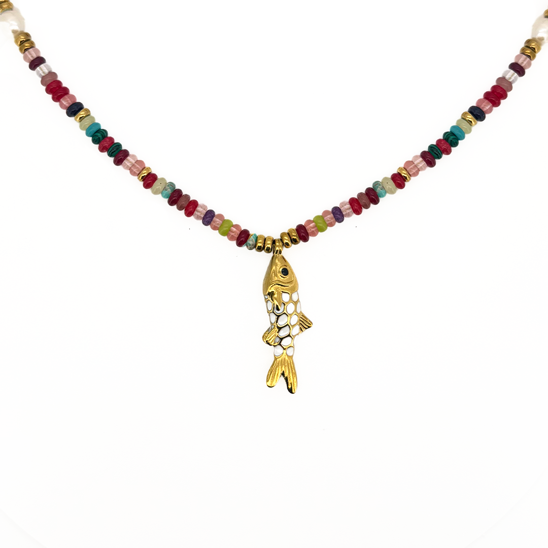 Collar Pez Individual, Colores Surtidos - (Acero Quirúrgico Waterproof)