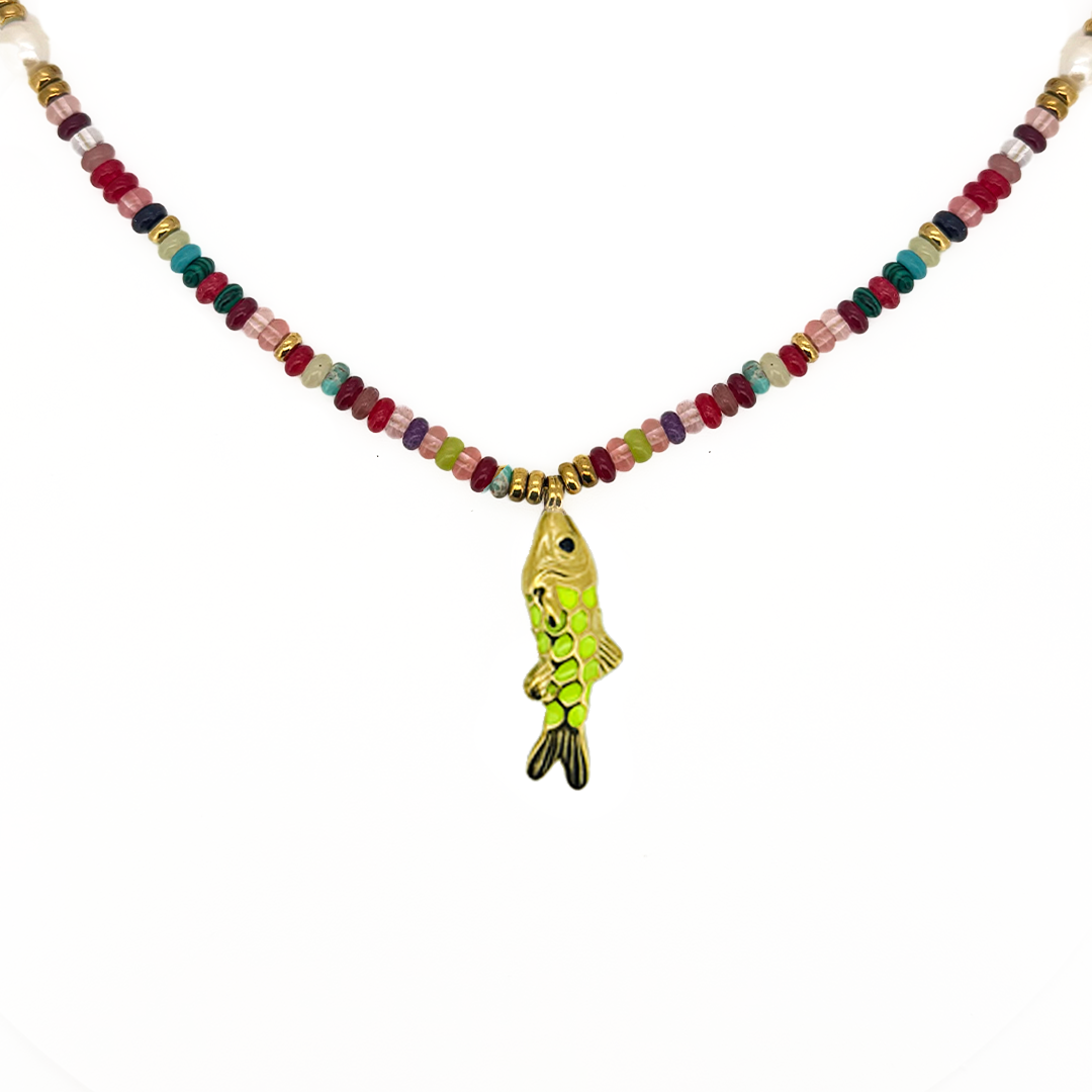Collar Pez Individual, Colores Surtidos - (Acero Quirúrgico Waterproof)