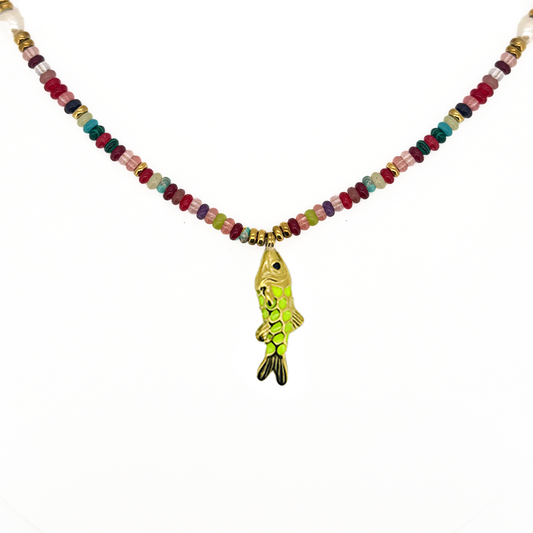 Collar Pez Individual, Colores Surtidos - (Acero Quirúrgico Waterproof)
