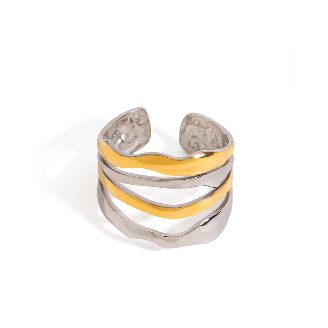 Anillo Bicolor - (Acero Quirúrgico Waterproof)