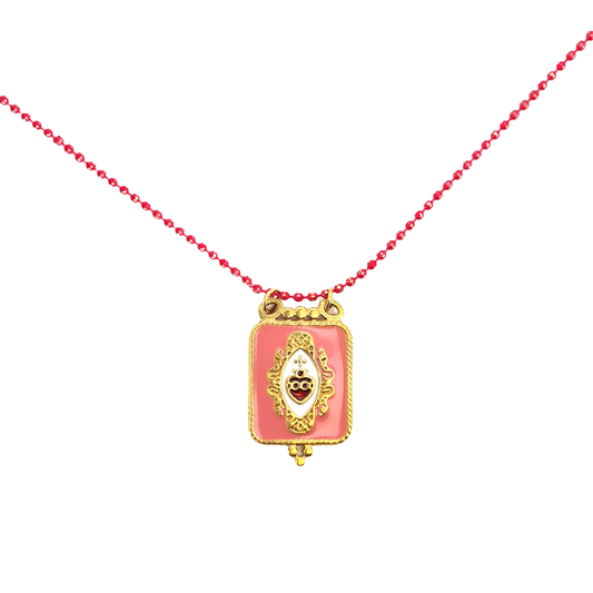 Collar Cuore Rosa - (Acero Quirúrgico Waterproof)