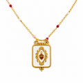 Collar Cuore Blanco - (Acero Quirúrgico Waterproof)