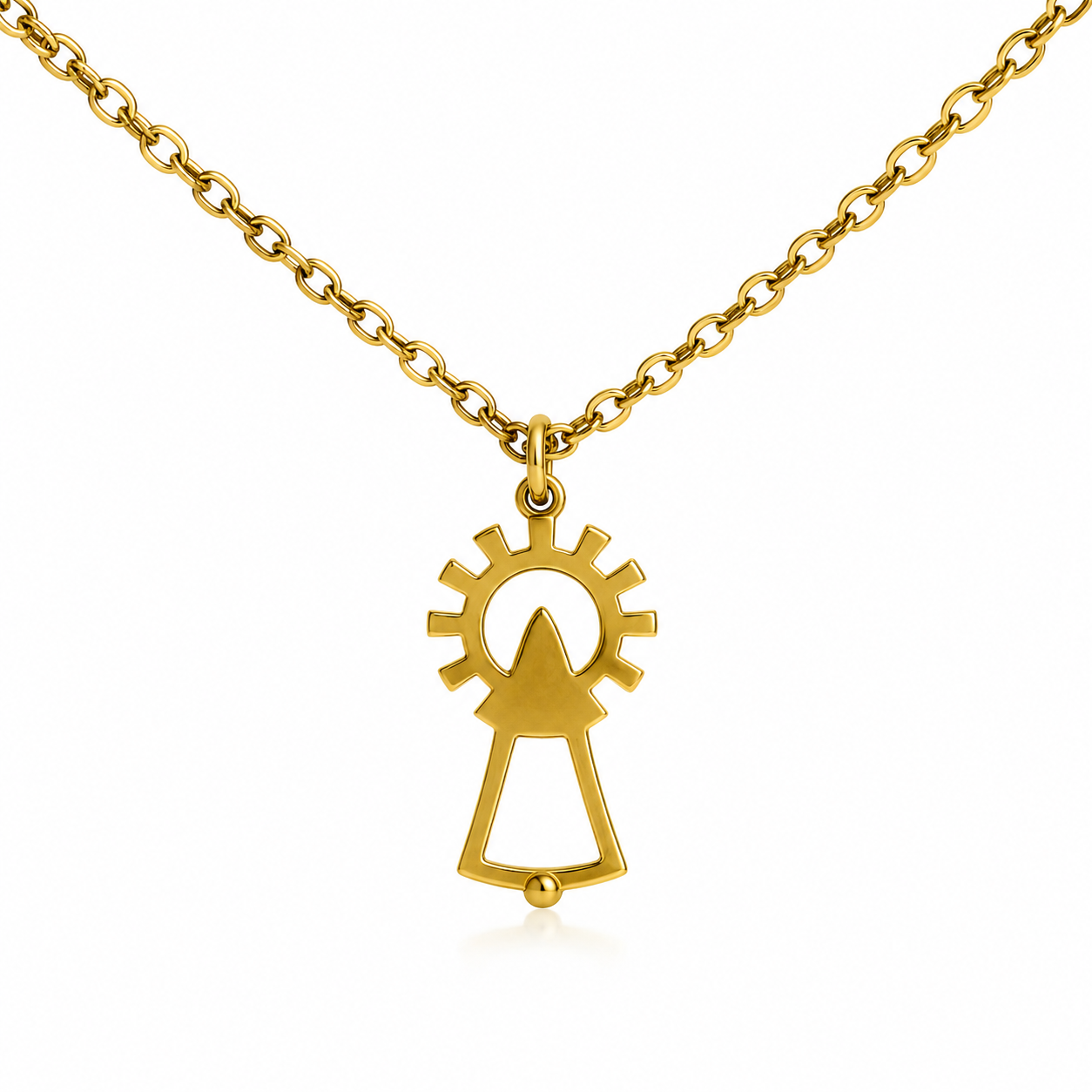 Collar Silueta Mini Virgen - (Acero Quirúrgico Waterproof)
