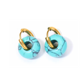 Pendientes Chimo Pequeño Turquesa - (Petra: Acero Quirúrgico Waterproof y Piedras) - Mimiló
