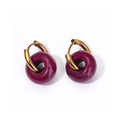 Pendientes Chimos Pequeño Granate  - (Acero Quirúrgico Waterproof) - Mimiló