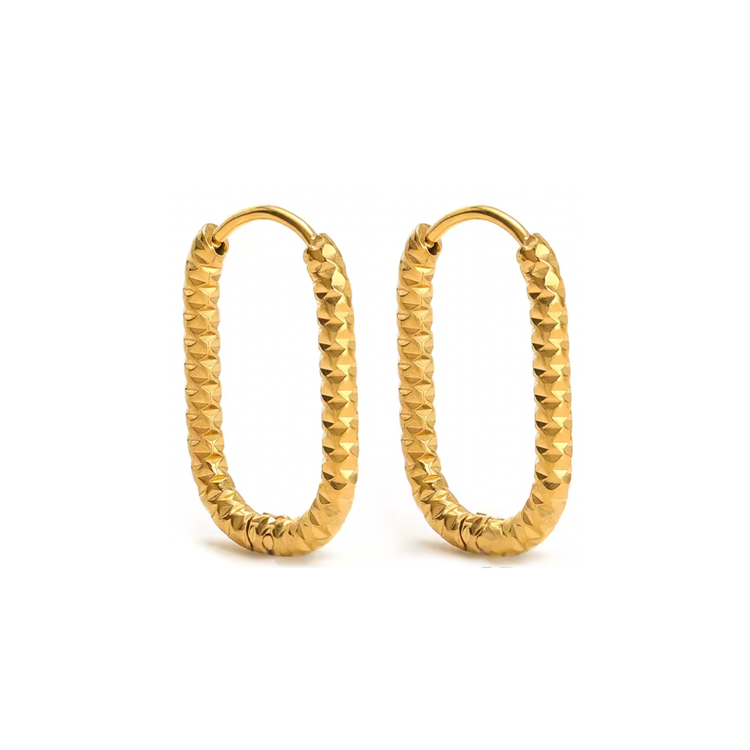 Aros Janette Oro - (Acero Quirúrgico Waterproof) - Mimiló