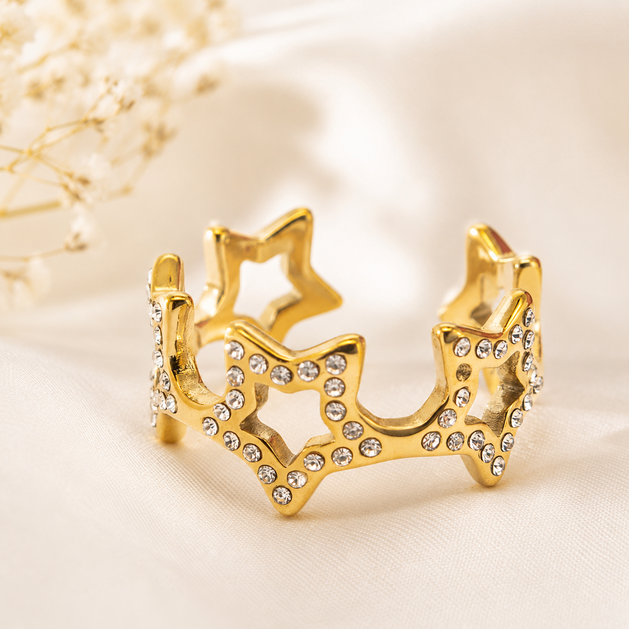 Anillo Estrellitas Brilli - (Acero Quirúrgico Waterproof)