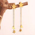 Pendientes Largos Estrella - (Acero Quirúrgico Waterproof) - Mimiló