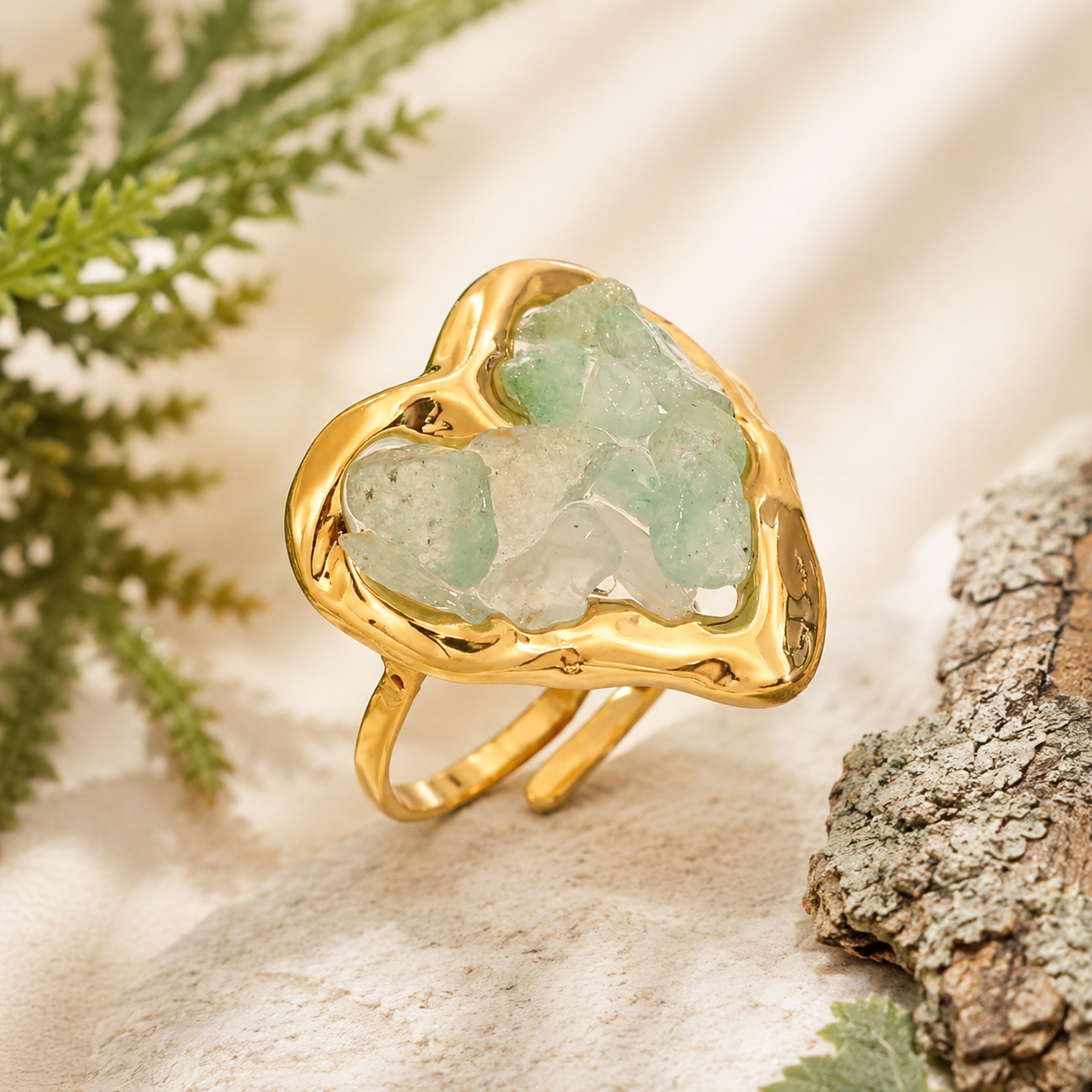 Anillo Corazón Turquesa - (Acero Quirúrgico Waterproof)