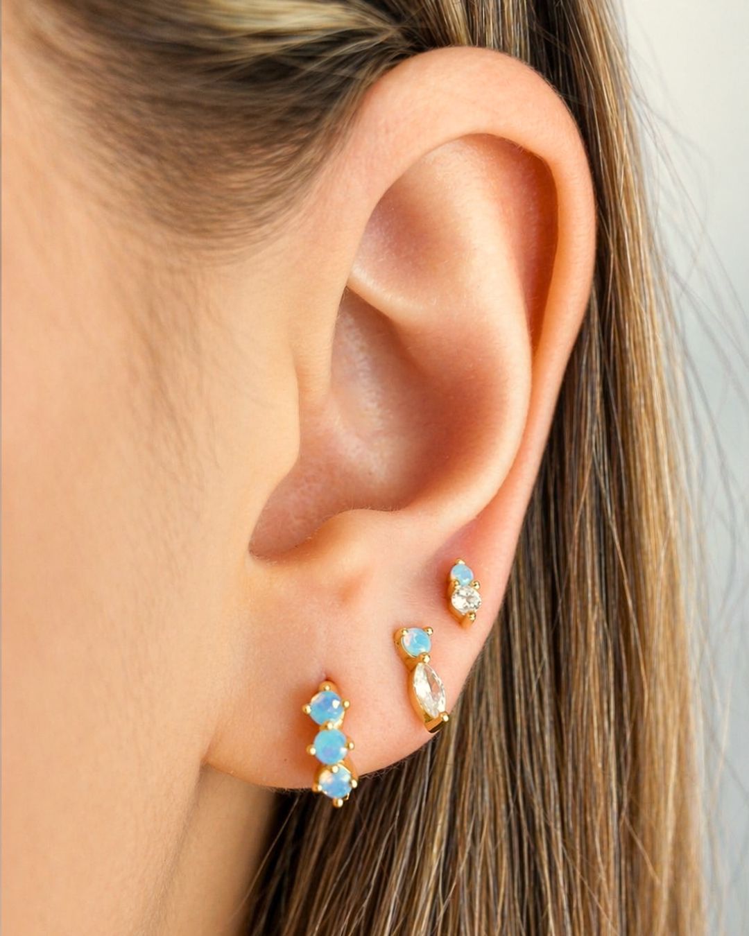 Pendientes Driada Azul Cielo