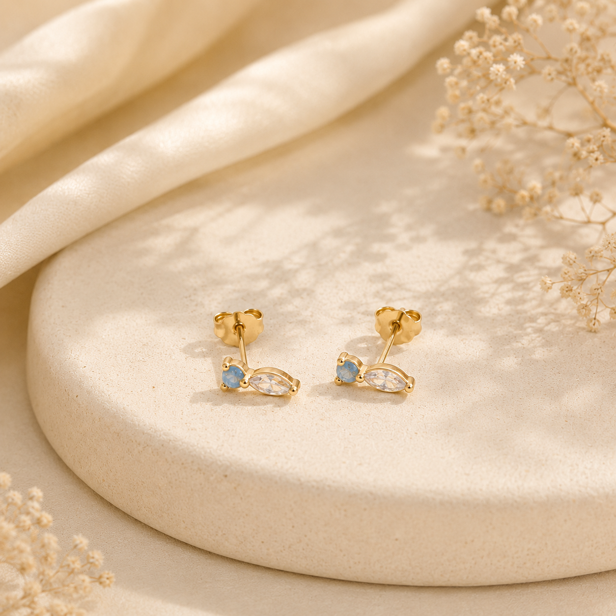 Pendientes Driada Azul Cielo