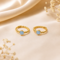 Pendientes Ninfa Azul Cielo - (Plata de Ley 925)