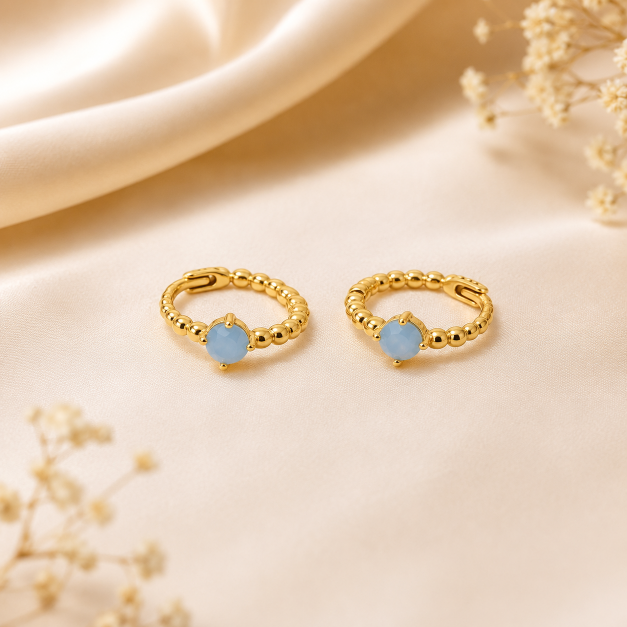 Pendientes Ninfa Azul Cielo - (Plata de Ley 925)