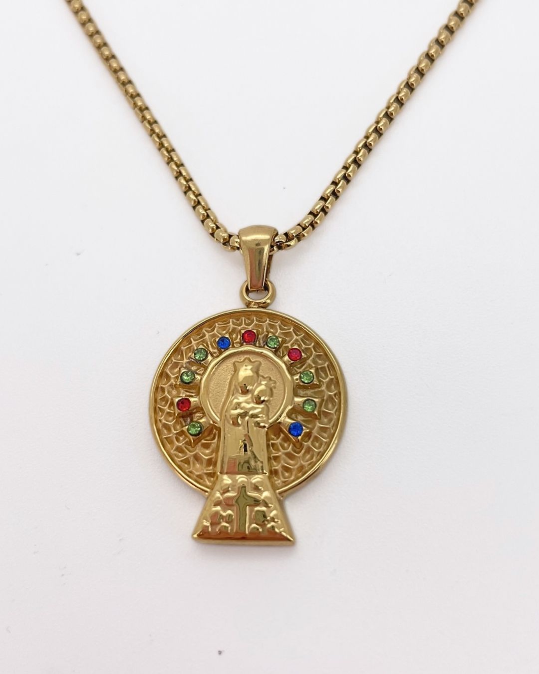 Medalla Vírgen del Pilar Manto Colores Grande