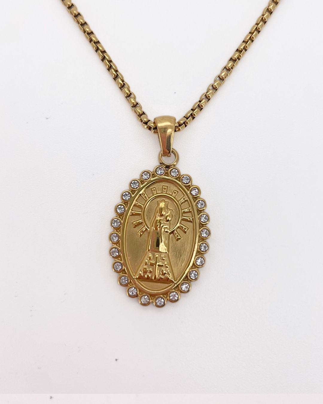 Collar Virgen del Pilar Ovalada Brilli - Mimiló