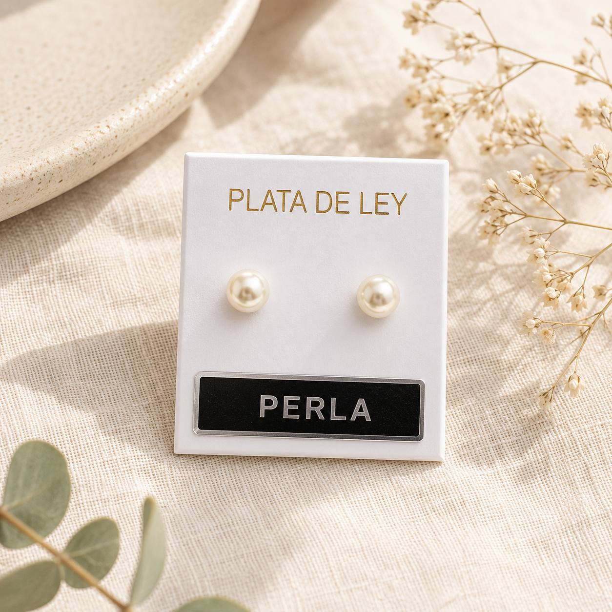 Perla 6mm - (Plata de Ley 925)