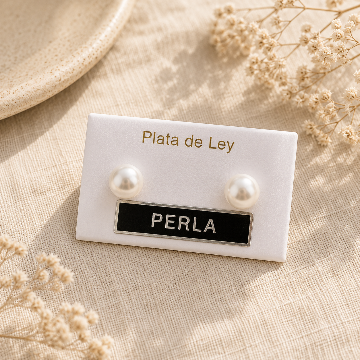 Perla Plana 8mm - (Plata de Ley 925) - Mimiló