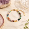 Pulsera Cuentas Piedra Colorines - Mimiló