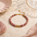 Pulsera Cuentas Piedra Rosa - Mimiló