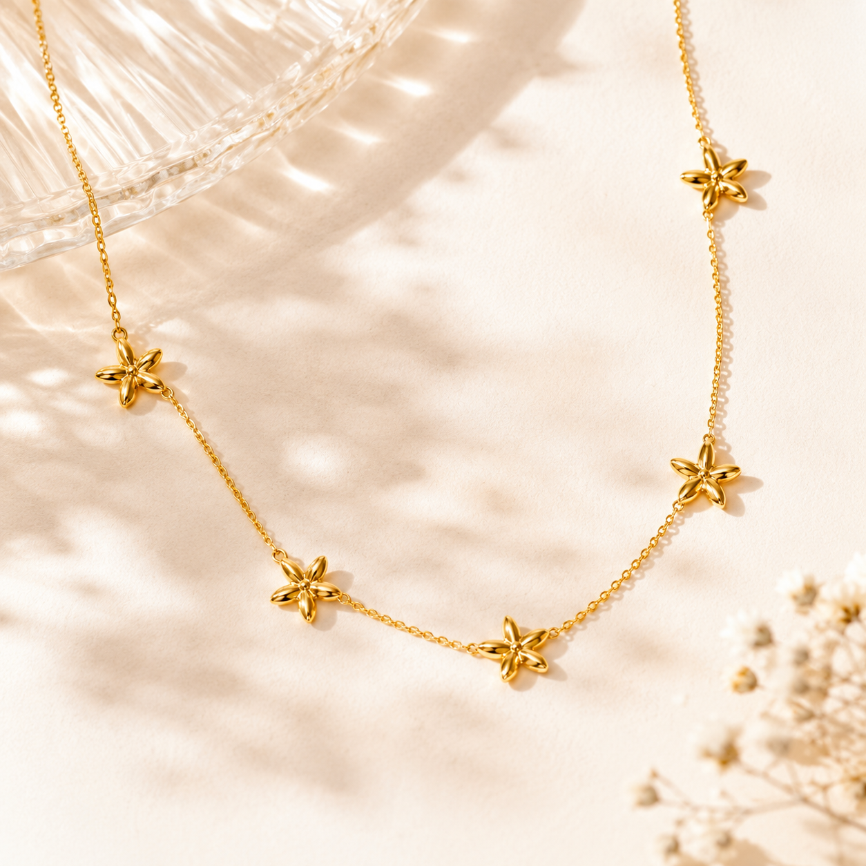 Collar Multi Flores - (Acero Quirúrgico Waterproof)