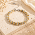 Pulsera Bicolor Plata Oro - (Acero Quirúrgico Waterproof) - Mimiló