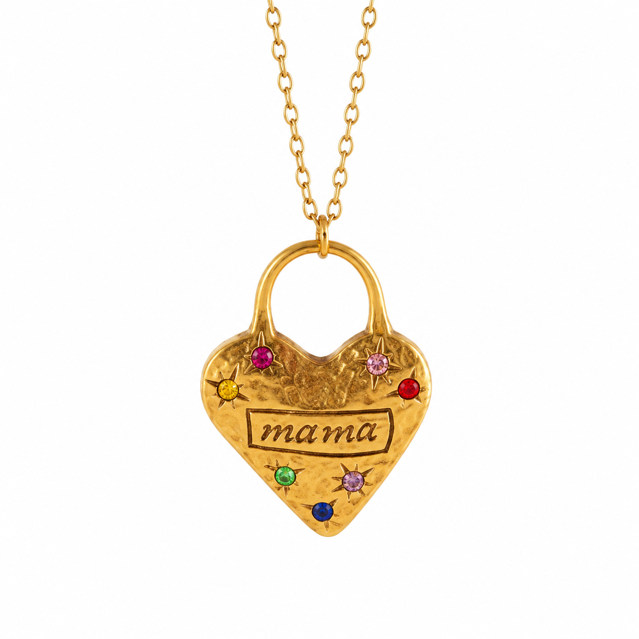 Collar Mamá Candado - (Acero Quirúrgico Waterproof) - Mimiló