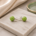 Pendientes de Piedra Natural Calcita Verde - (Plata de Ley 925) - Mimiló