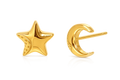 Pendientes New Estrella Luna - (Acero Quirúrgico Waterproof)
