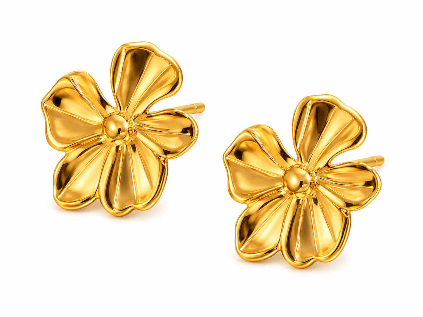 pendientes-acero-flor-martinica-oro