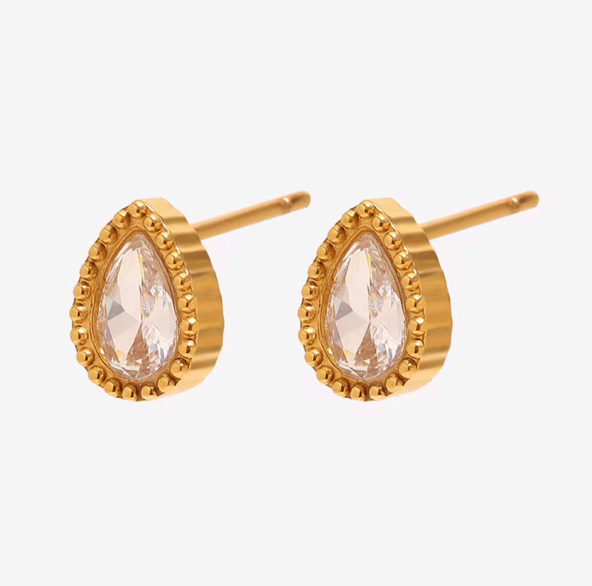 Pendientes Gota Brilli - (Acero Quirúrgico Waterproof)