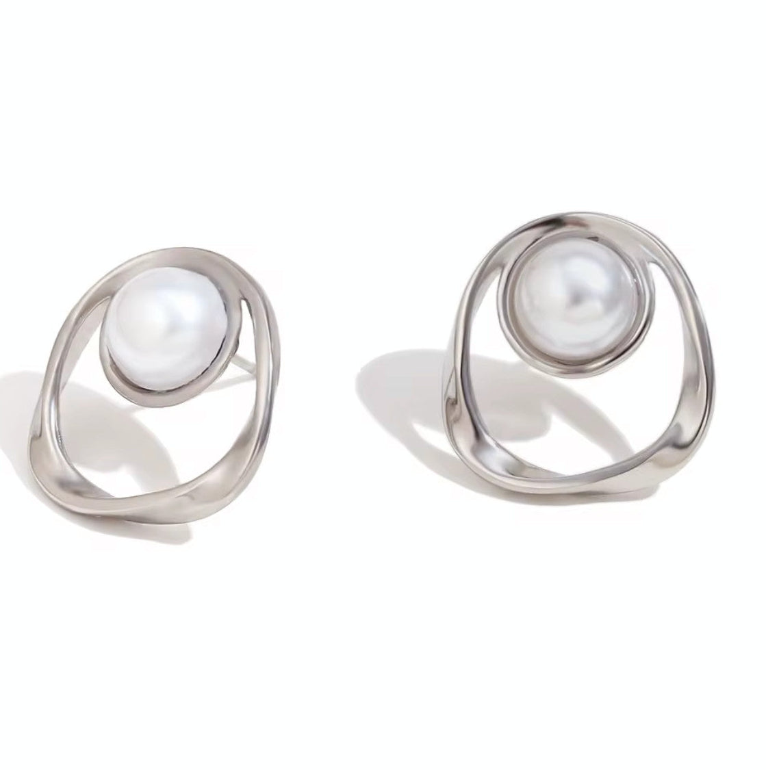 Pendientes Sarita Plata - (Acero Quirúrgico Waterproof)