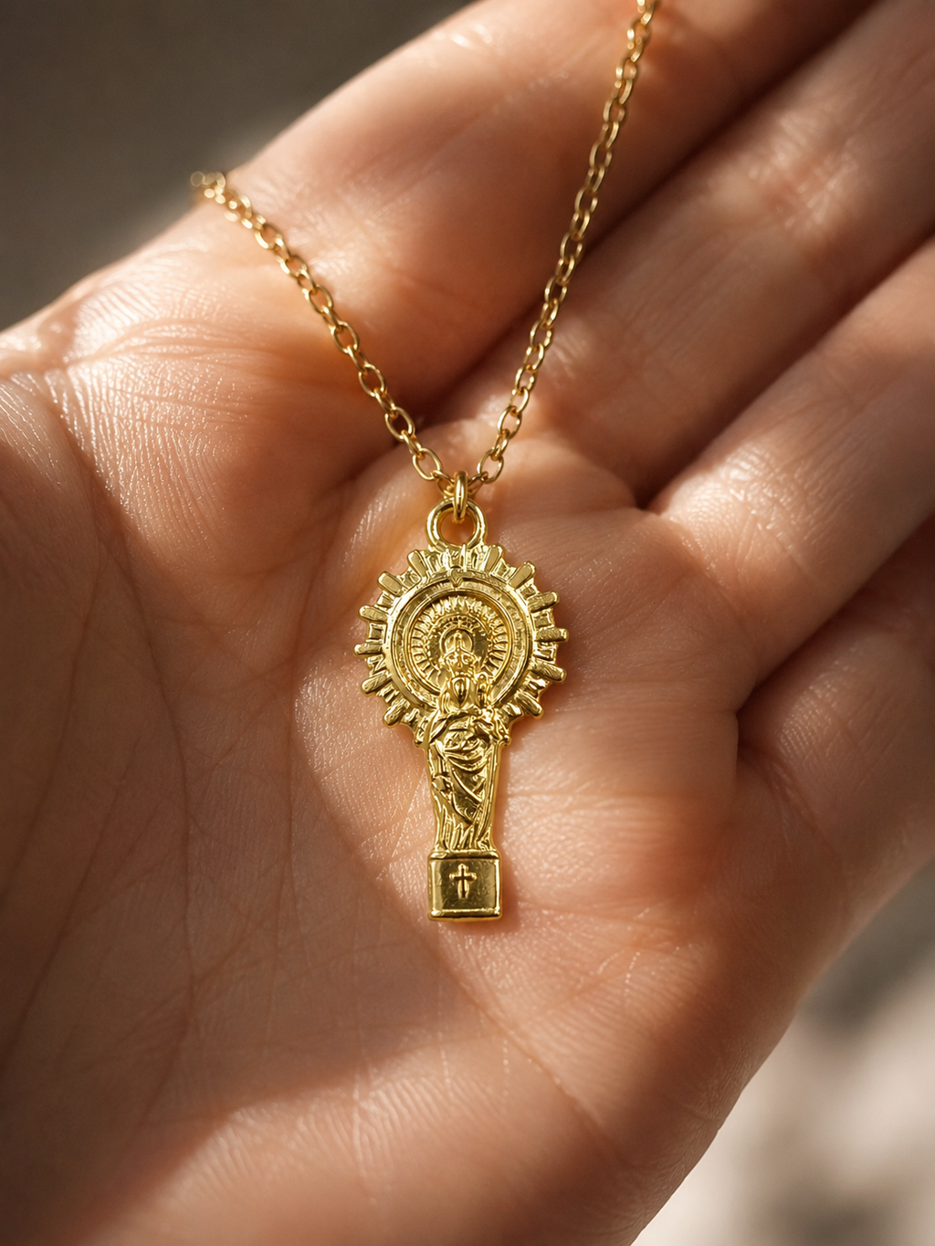 Collar Virgen New Columna - (Acero Quirúrgico Waterproof)
