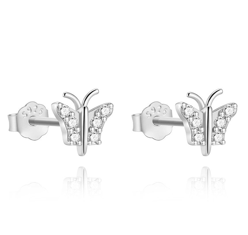Pendientes Maripositas Plata Brilli