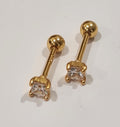 Pendientes Mini Cuadradito - (Plata de Ley 925)
