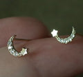 Pendientes Mini Noche - (Plata de Ley 925)