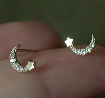 Pendientes Mini Noche - (Plata de Ley 925)