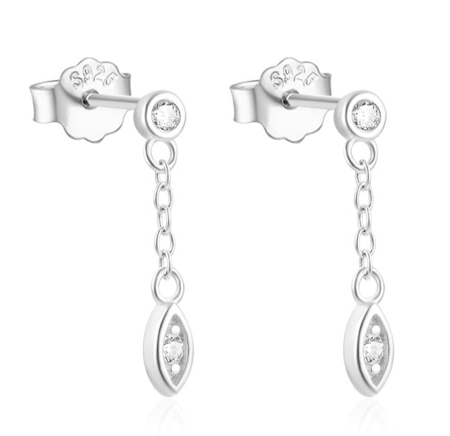 Pendientes Danubio Plata - (Plata de Ley 925)