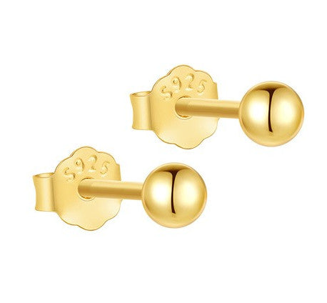 Pendientes Mini Bolita - (Plata de Ley 925)