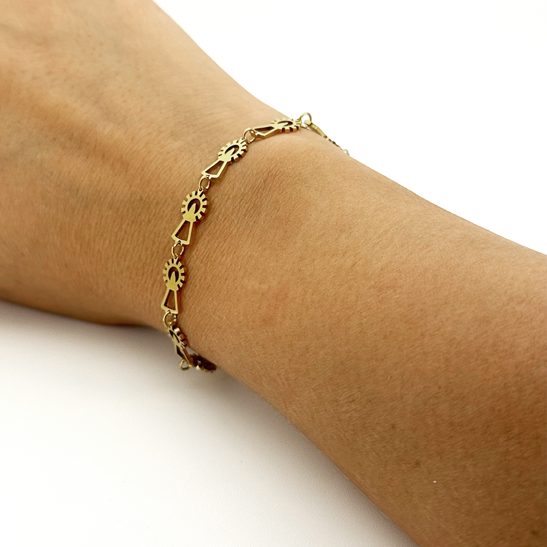 Pulsera Virgen Del Pilar Cadenas - (Acero Quirúrgico Waterproof) - Mimiló