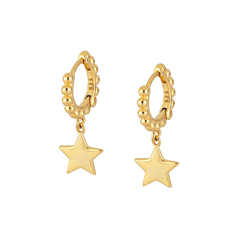 Aros Boli Star Oro - (Plata de Ley 925) - Mimiló