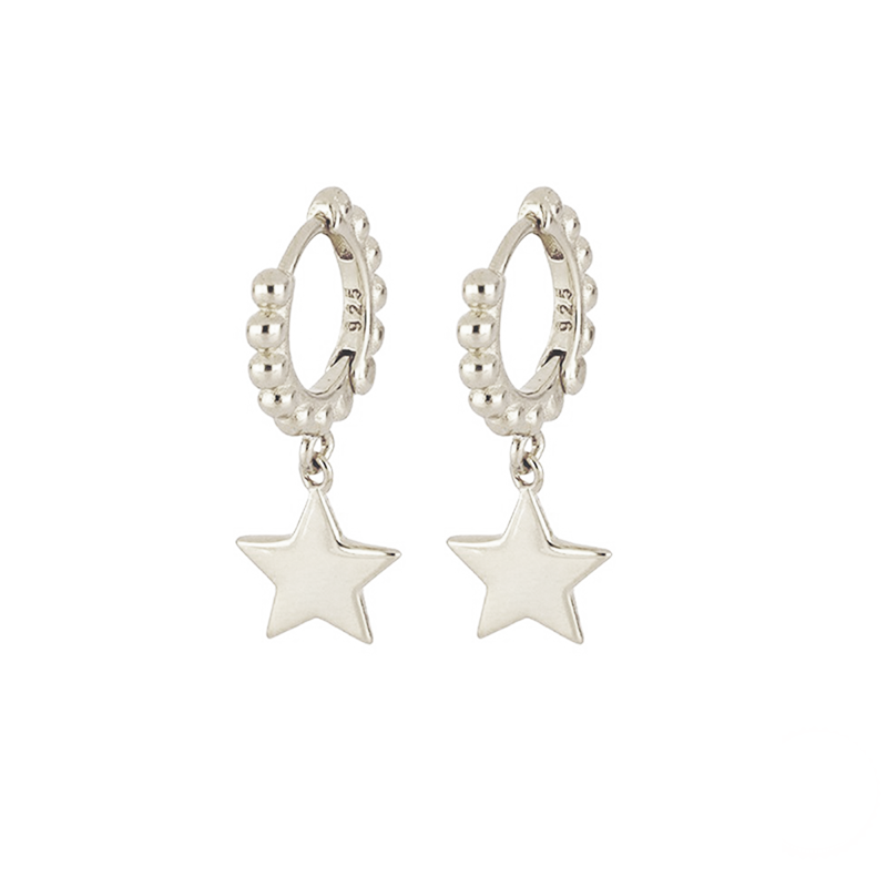 Aros Boli Star Plata - (Plata de Ley 925) - Mimiló