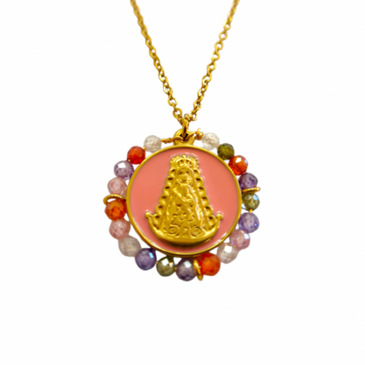 Medalla Virgen del Rocío Colores - (Acero Quirúrgico Waterproof)