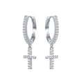 Aros Cruz Brilli Plata - (Plata de Ley 925) - Mimiló